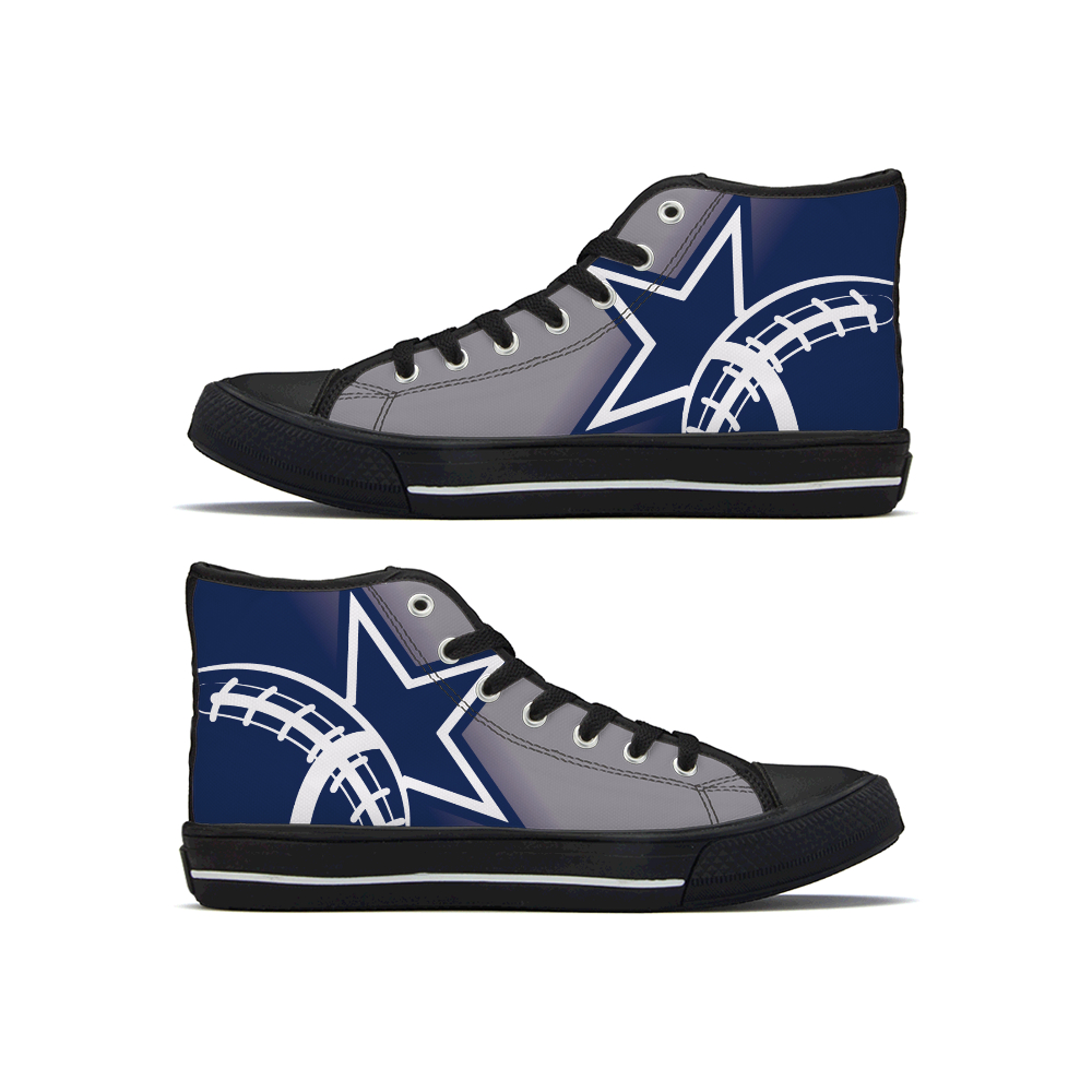 Women's Dallas Cowboys High Top Canvas Sneakers 003